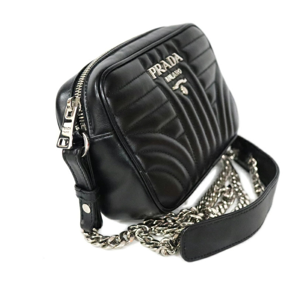 Prada Shoulder Bag Leather Black - Picture 3 of 10